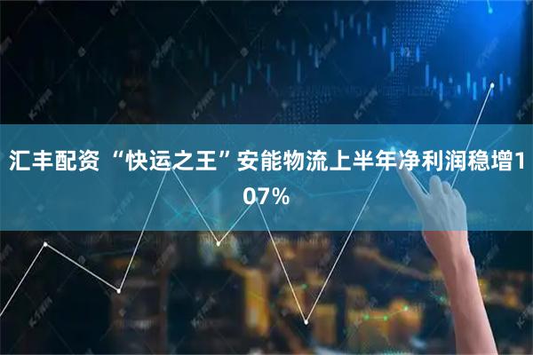 汇丰配资 “快运之王”安能物流上半年净利润稳增107%